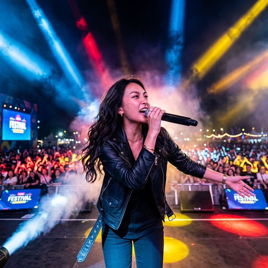 ภาพการแสดงสดบนเวที MCIS Music Festival 2025